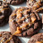 Double Chocolate Salted Caramel Cookies