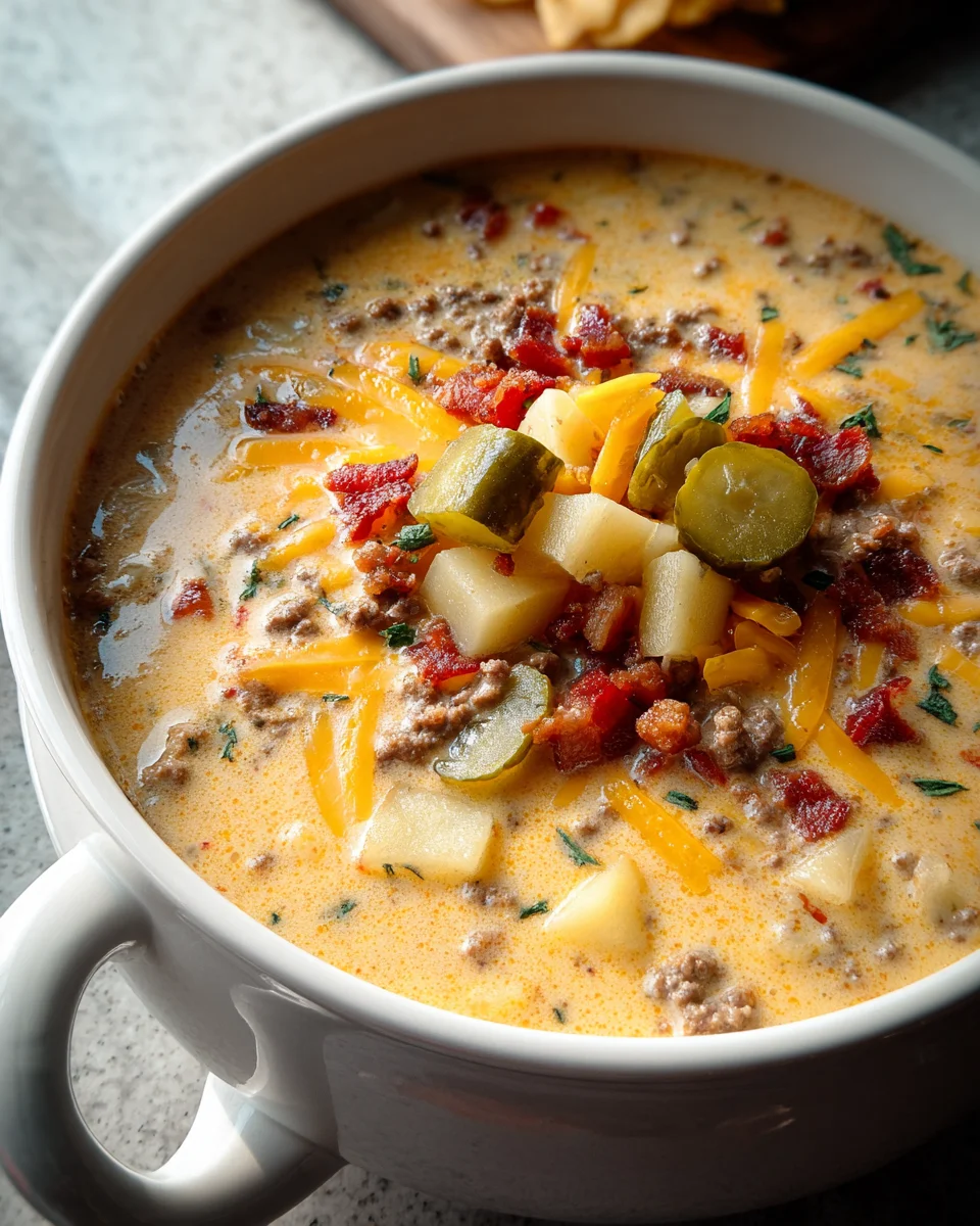 Easy Cheeseburger Soup