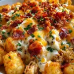 Easy Chicken Bacon Ranch Tater Tot Casserole