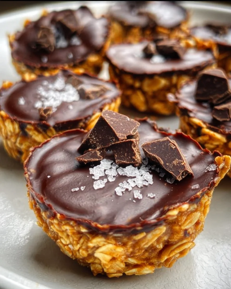 Easy No Bake Peanut Butter Oat Cups