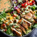 Fiesta Ranch Salad with Salsa Verde Chicken