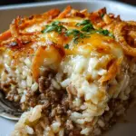 French Onion Ground Beef and Rice Casserole
