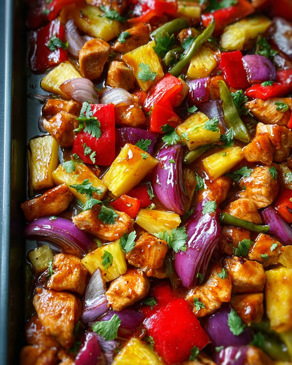 Hawaiian Chicken Sheet Pan
