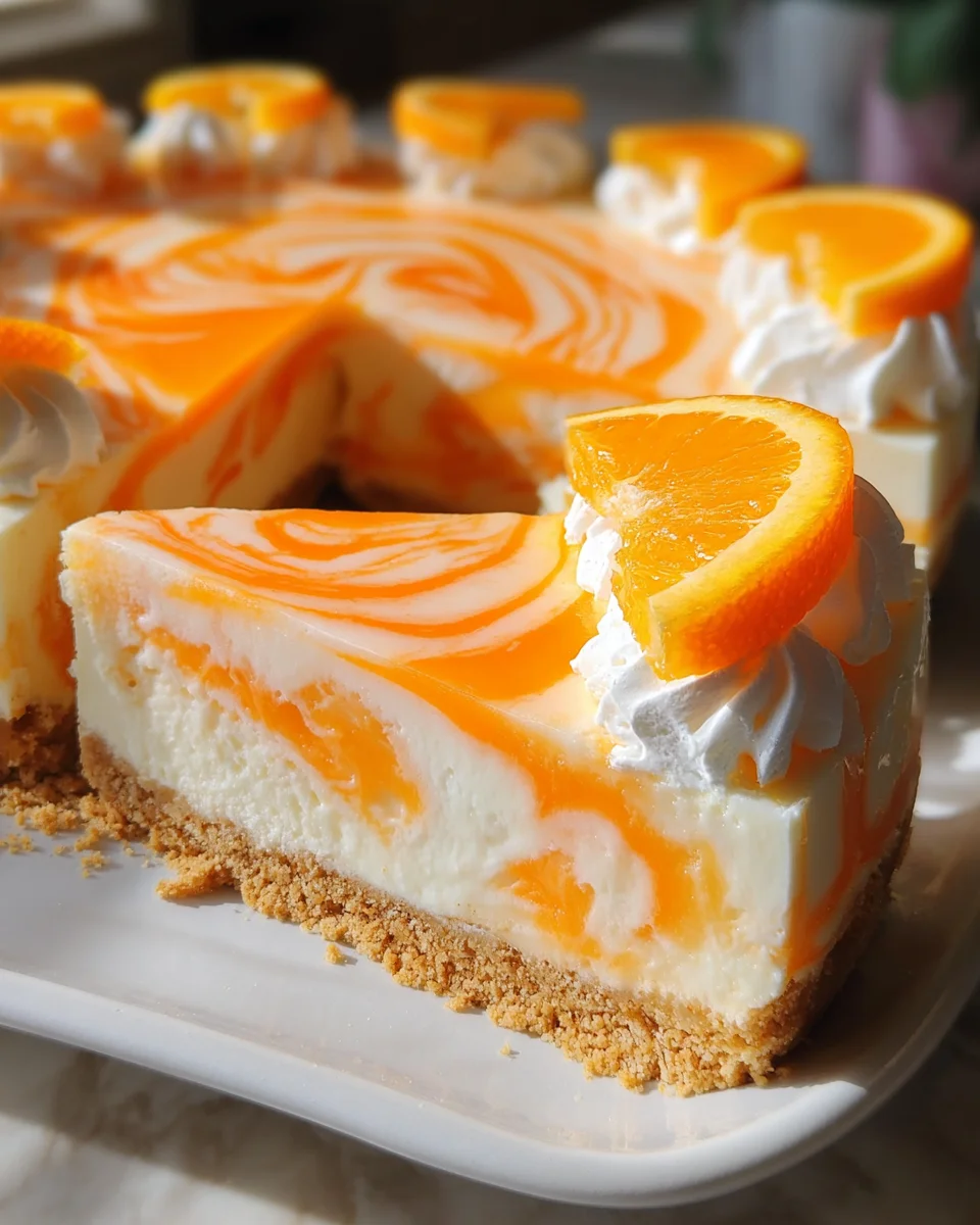 No-Bake Orange Creamsicle Cheesecake