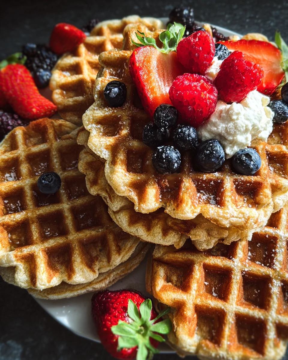 Oatmeal Cottage Cheese Waffles