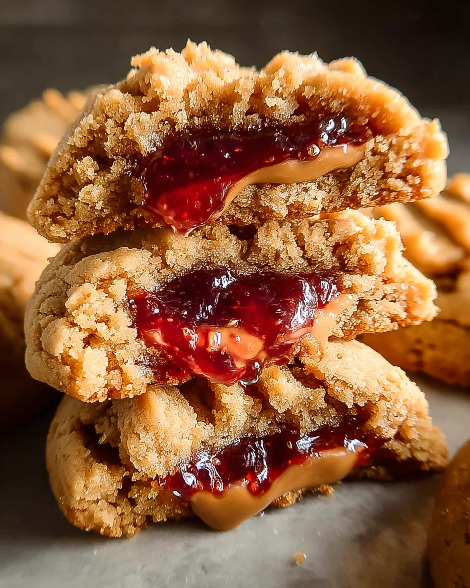 PB&J Stuffed Cookies
