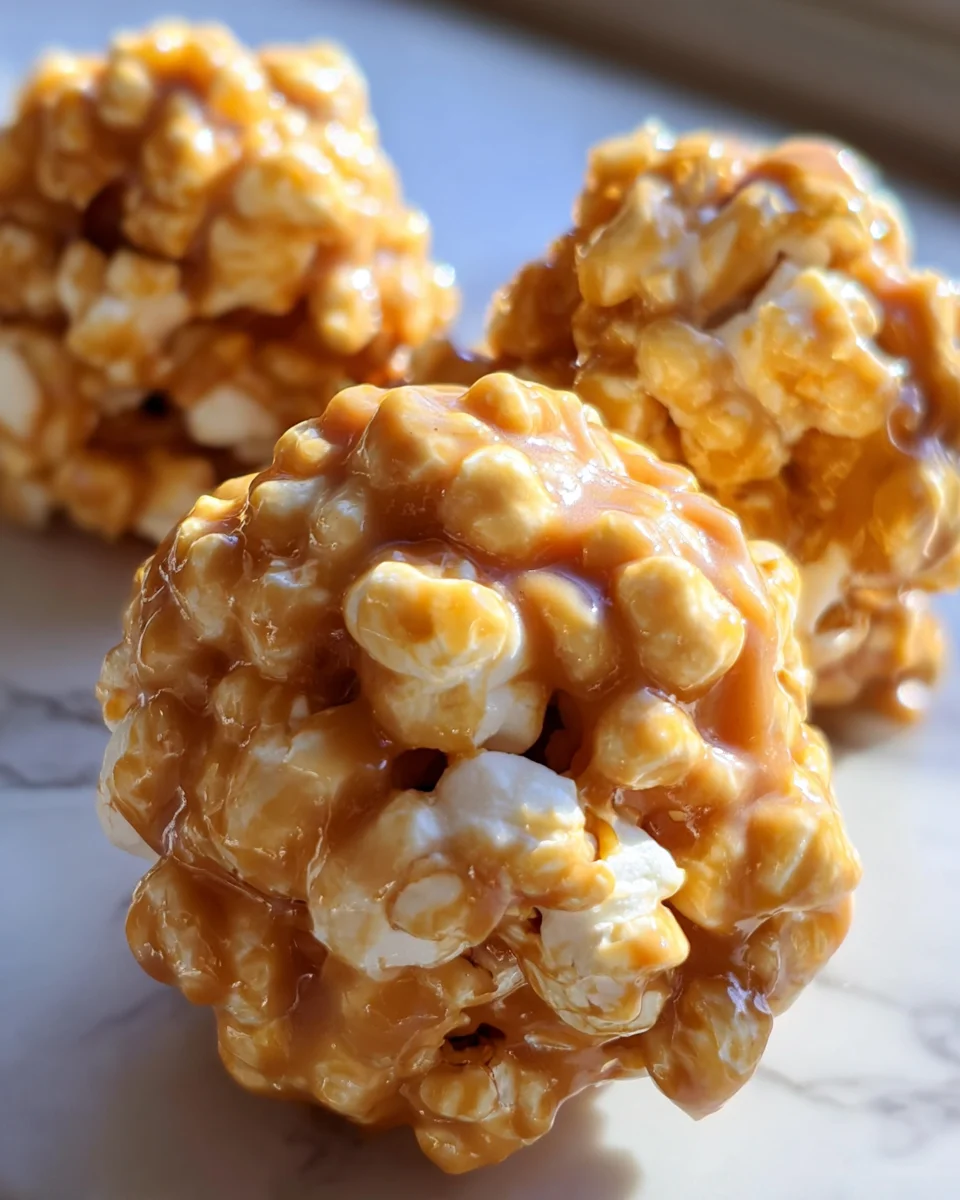 Peanut Butter Popcorn Balls