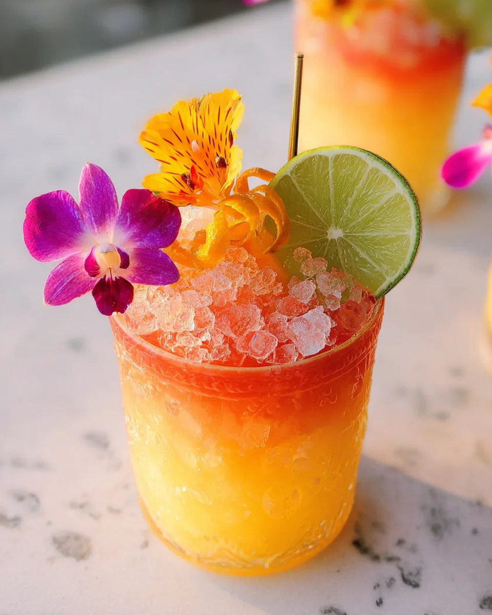 Pineapple Mango Rum Punch Recipe That is Almost too Pretty to Drink