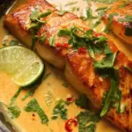 Poached Salmon in Coconut Lime Sauce