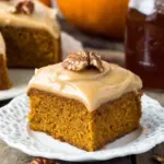 Pumpkin Cake with Caramel Cream Cheese Frosting