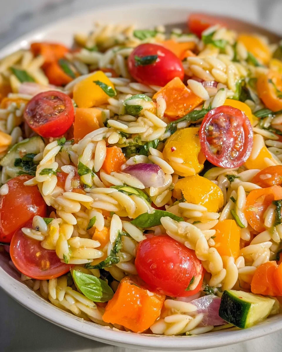 Rainbow Orzo Salad