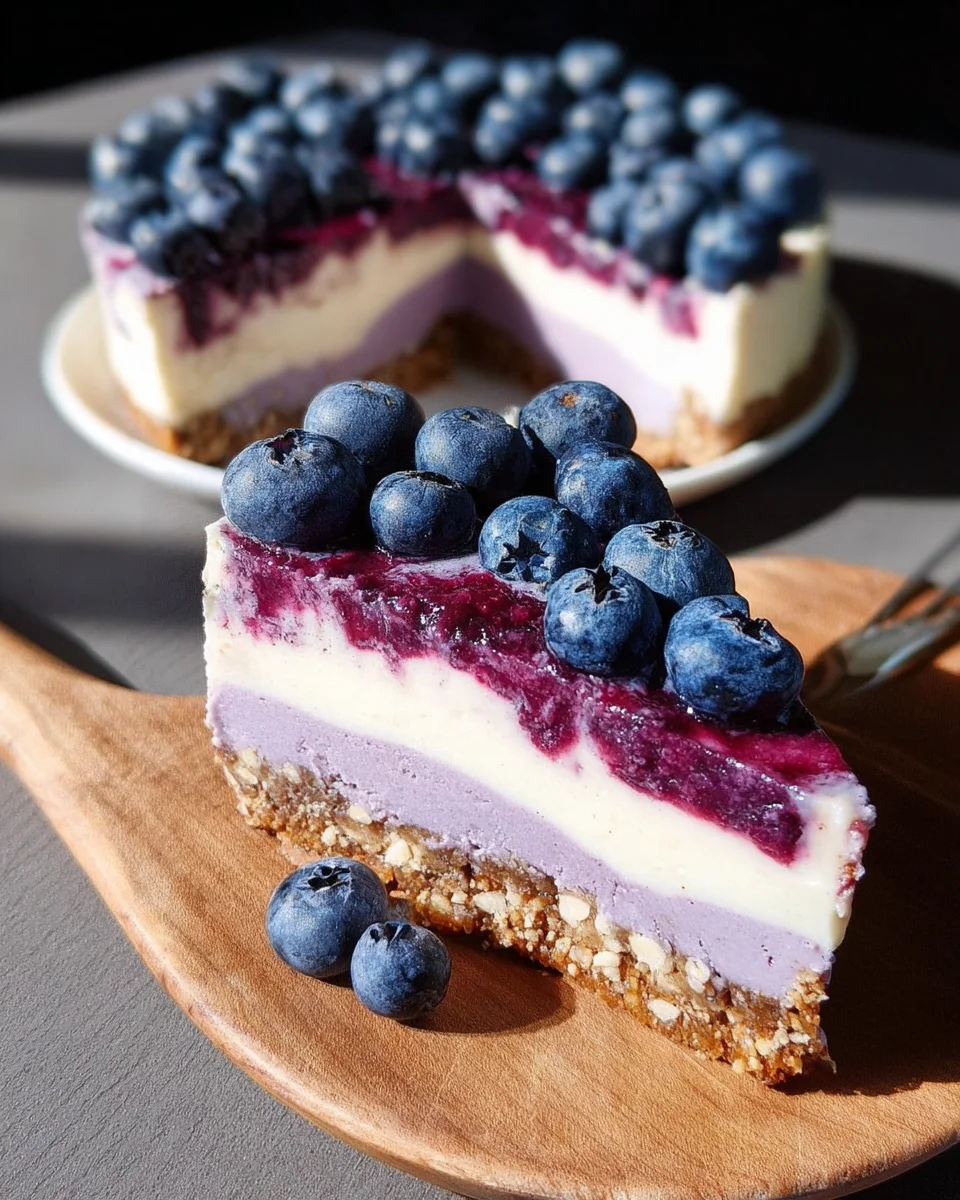 Raw Vegan Blueberry Cheesecake