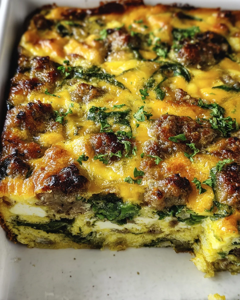 Sausage & Egg Keto Breakfast Casserole