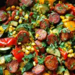 Sausage and Veggies Skillet - 30 Minute, One-Pan Meal