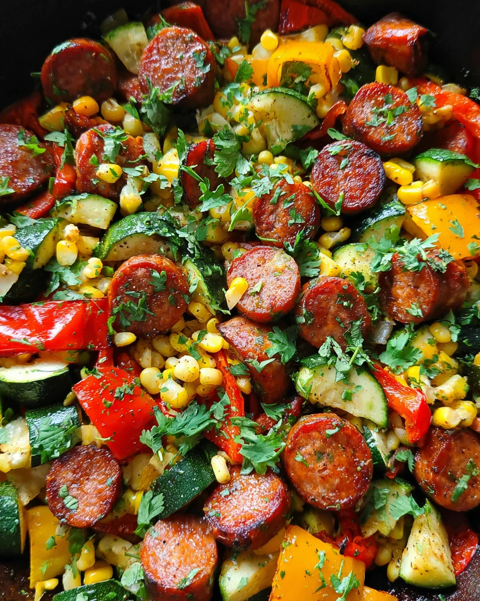 Sausage and Veggies Skillet - 30 Minute, One-Pan Meal