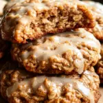 Seriously Thick & Chewy Chai Oatmeal Cookies with Maple Glaze