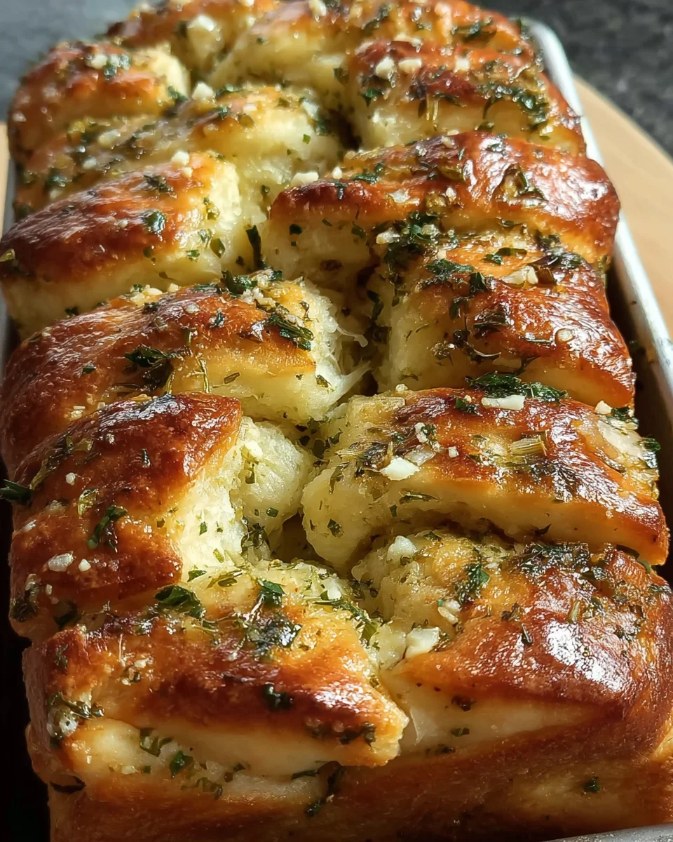 Sourdough Discard Garlic Pull Apart Bread