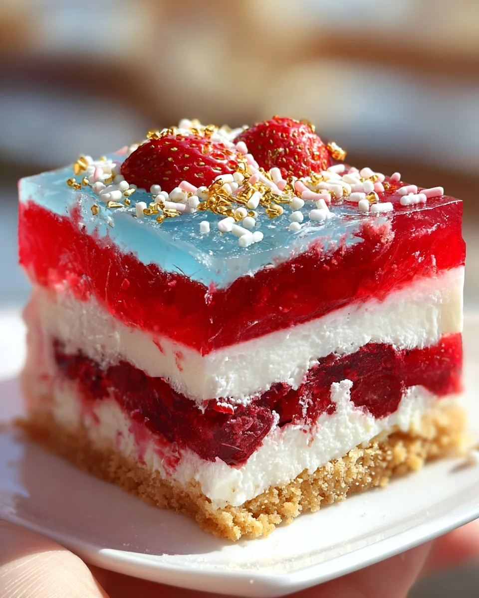 Summer Berry Jello Lasagna