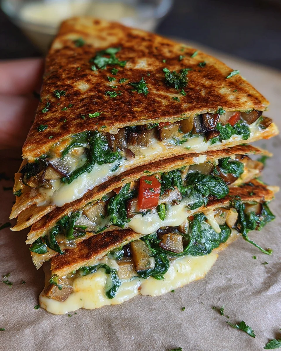 Vegan Spinach Quesadillas