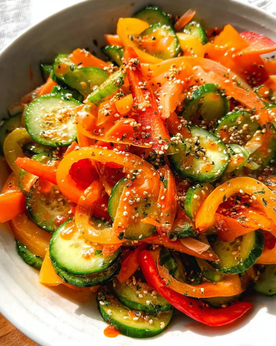 Viral Cucumber Pepper Salad