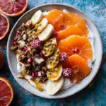 Winter Citrus Ricotta Breakfast Bowl with Honeycomb.